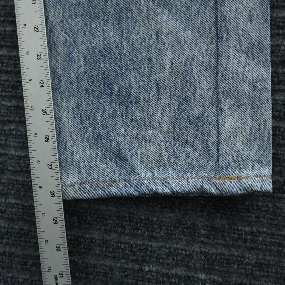 Levi's 501 Straight Leg Jeans Mens 33x28 Light Blue Vintage 90s Button Fly